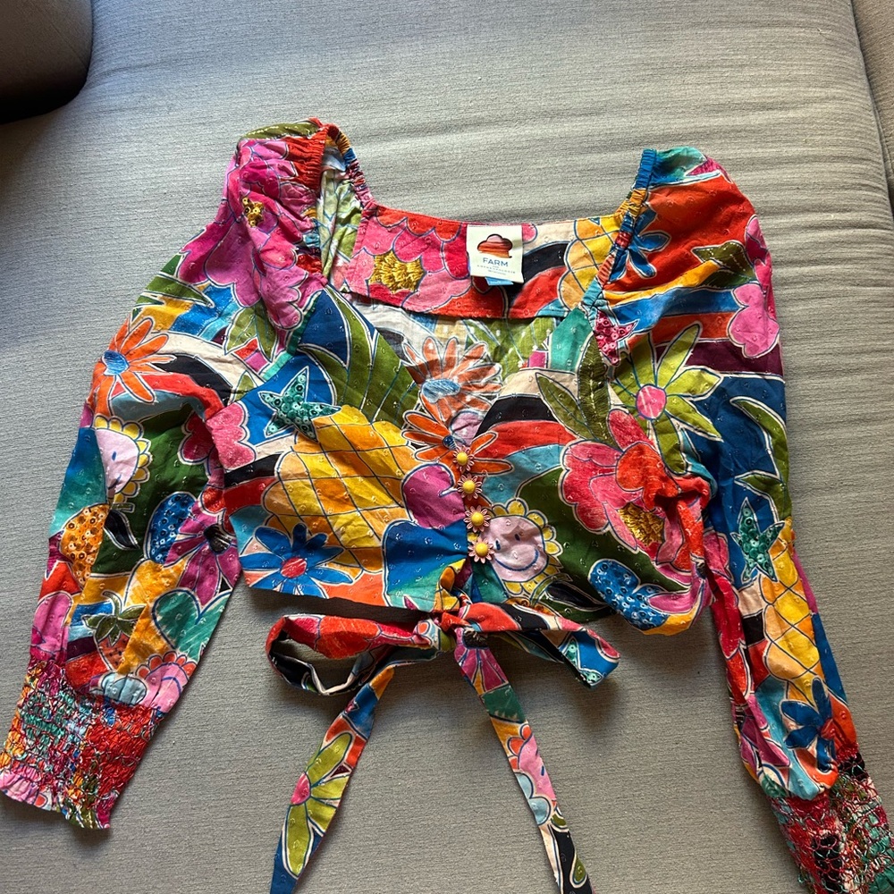 FARM Rio Vibrant Multicolor Floral Blouse